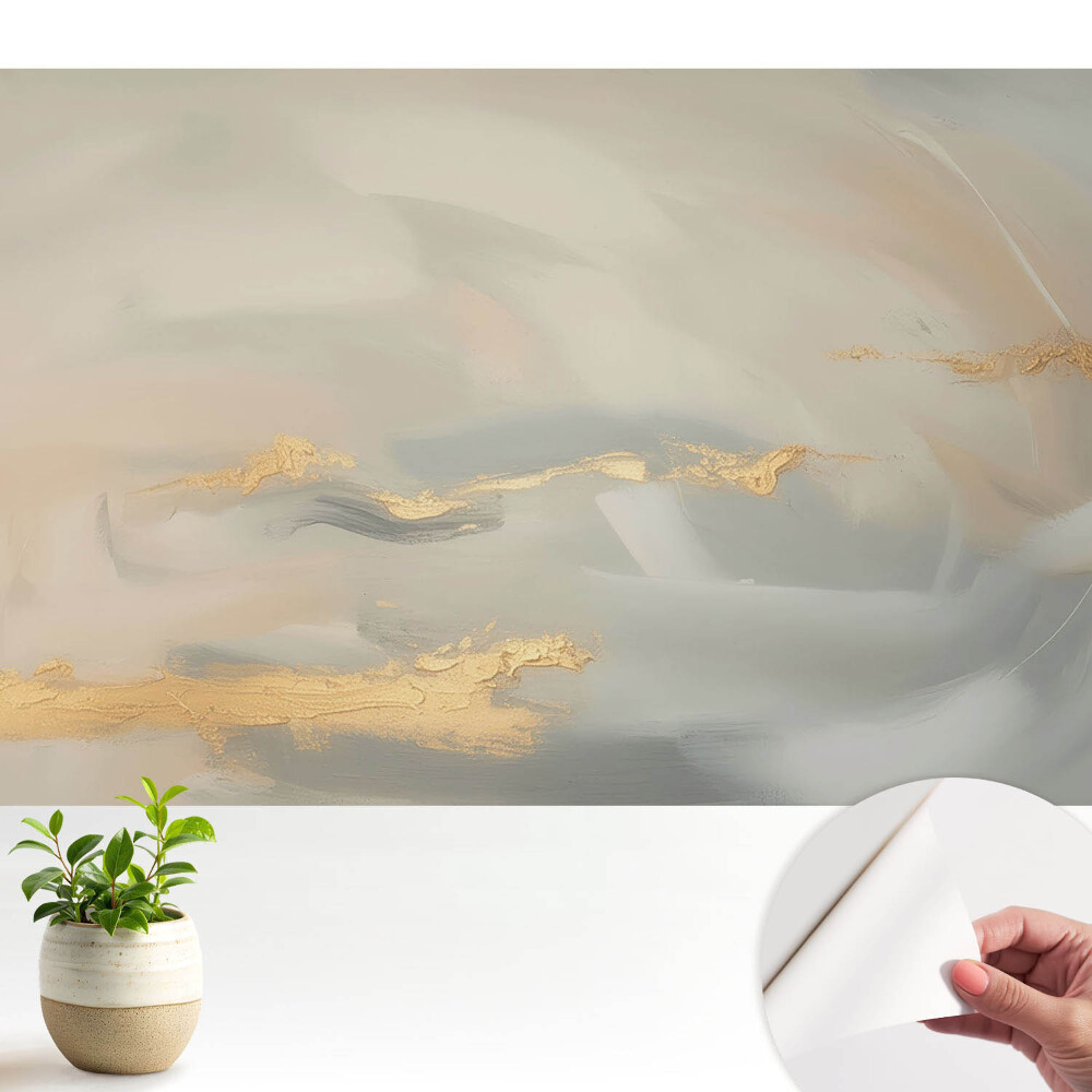 Tapeta do obývačky Jemné pastelové farby so žltými akcentmi