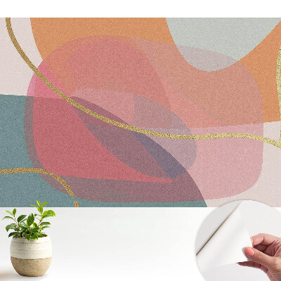 Luxusná tapeta v abstraktných teplých farbách