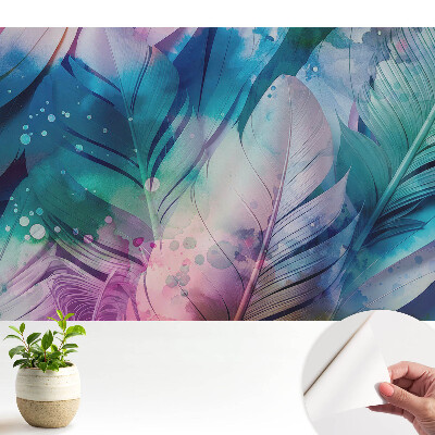 Tapeta na stenu samolepiaca s moderným harmonickým vzorom farebných pier