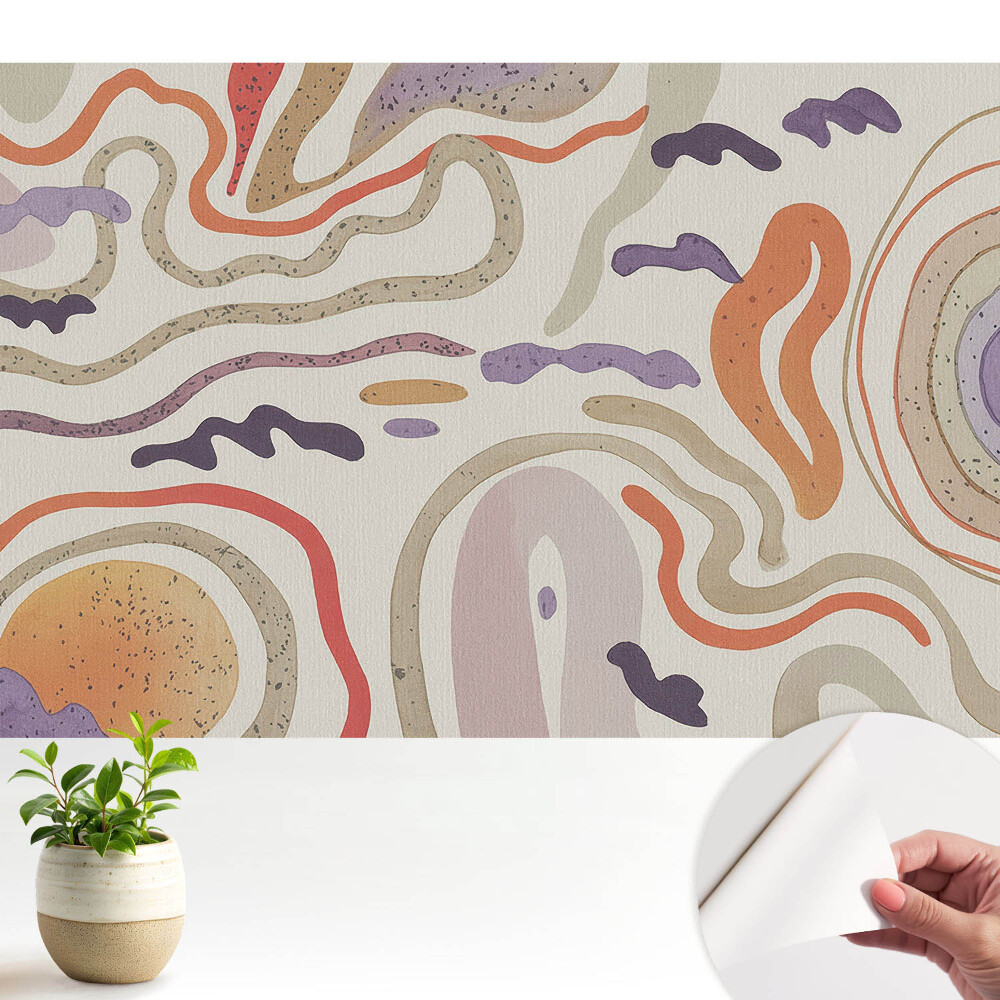 Tapeta Farebné abstraktné čiary a tvary