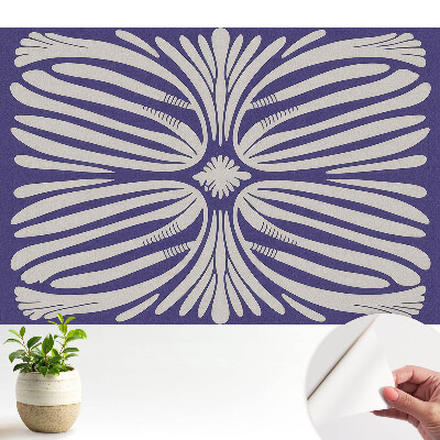 Luxusná tapeta Symetrické kvetinové motívy na fialovej