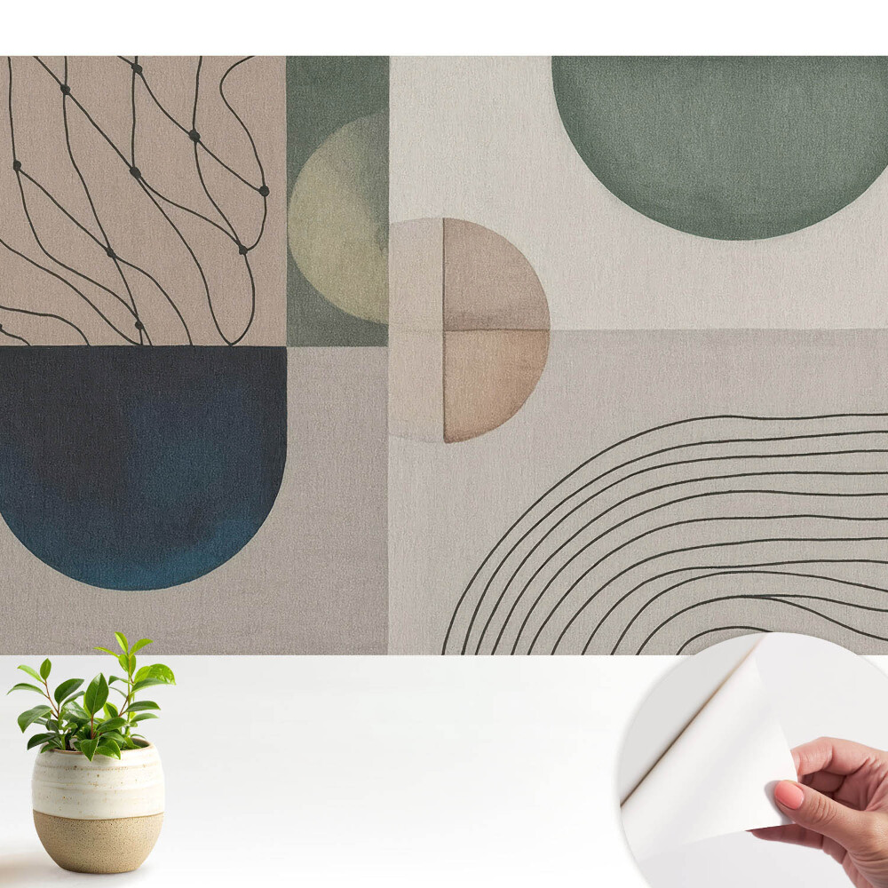 Tapeta na stenu samolepiaca s modernou geometrickou abstrakciou
