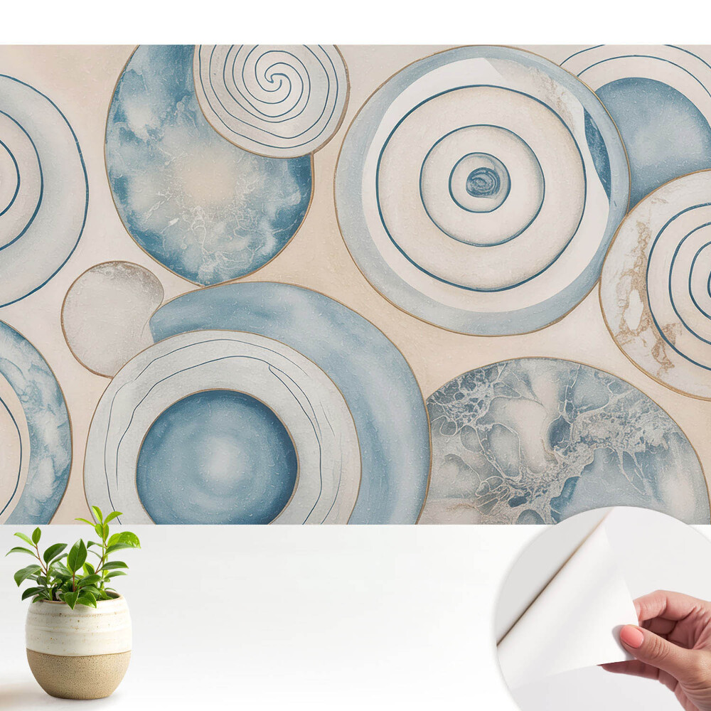 Tapeta do obývačky Modré špirály modernej abstrakcie