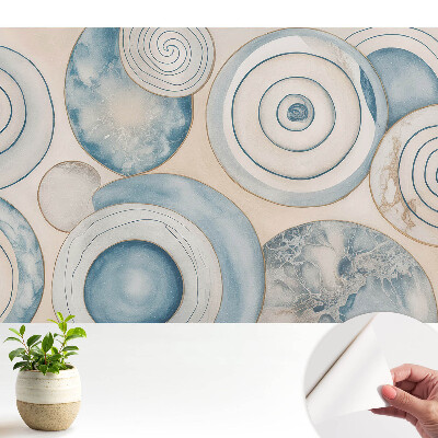 Tapeta do obývačky Modré špirály modernej abstrakcie