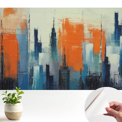 Luxusná tapeta Abstraktné budovy v živých farbách