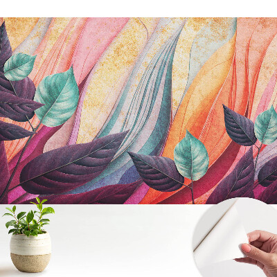 Tapety na stenu samolepiace Abstraktné pozadie s farebnými listami