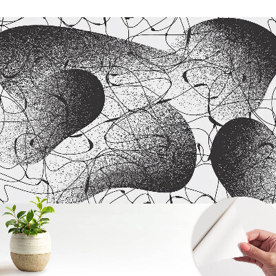 Luxusná tapeta Čierne čiary na bielom pozadí