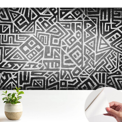 Tapeta do obývačky s abstraktnou geometrickou kompozíciou a čiarovým motívom