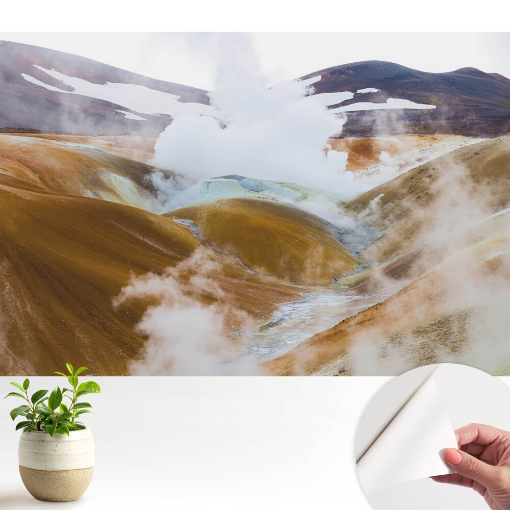 Tapety na stenu samolepiace Farebné kopce príroda hmla