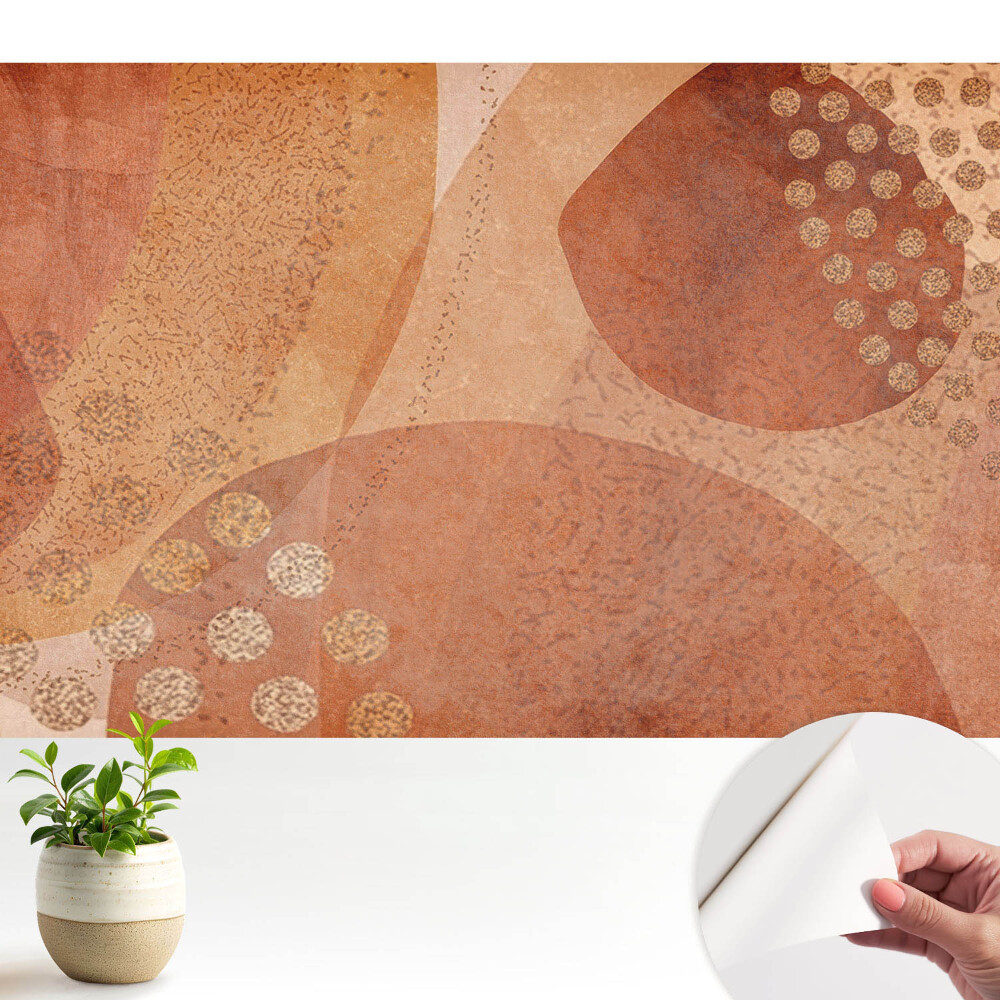 Tapeta Abstraktné zemité tvary a bodky