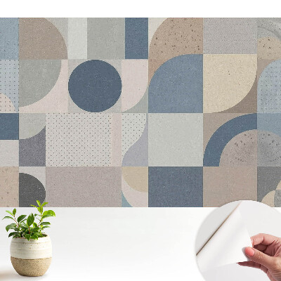 Tapeta do obývačky Geometrické vzory v tlmených farbách