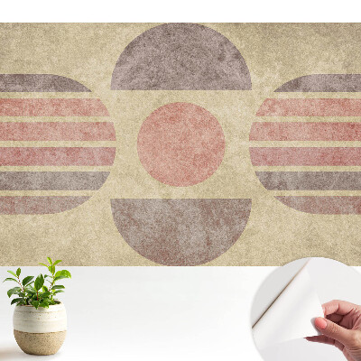 Luxusná tapeta s retro geometrickým vzorom v pastelových farbách