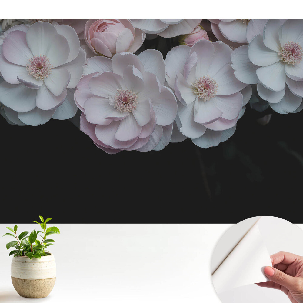 Tapeta Romantické kvety v jemných farbách