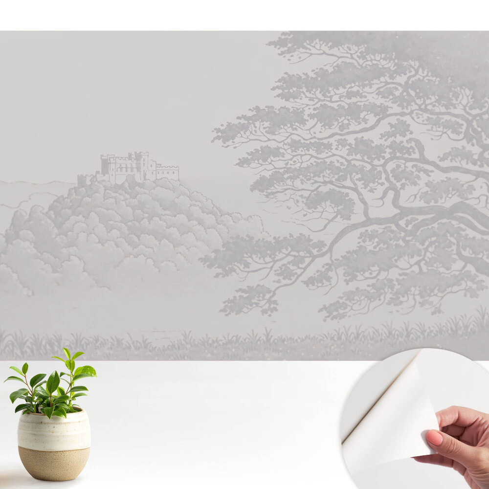 Tapeta do obývačky Krajina hradu medzi stromami