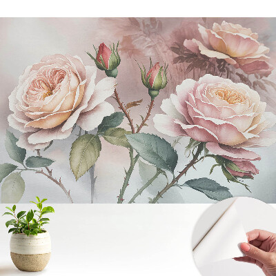 Tapeta s romantickým kvetinovým vzorom v klasickej elegancii a jemnom prevedení