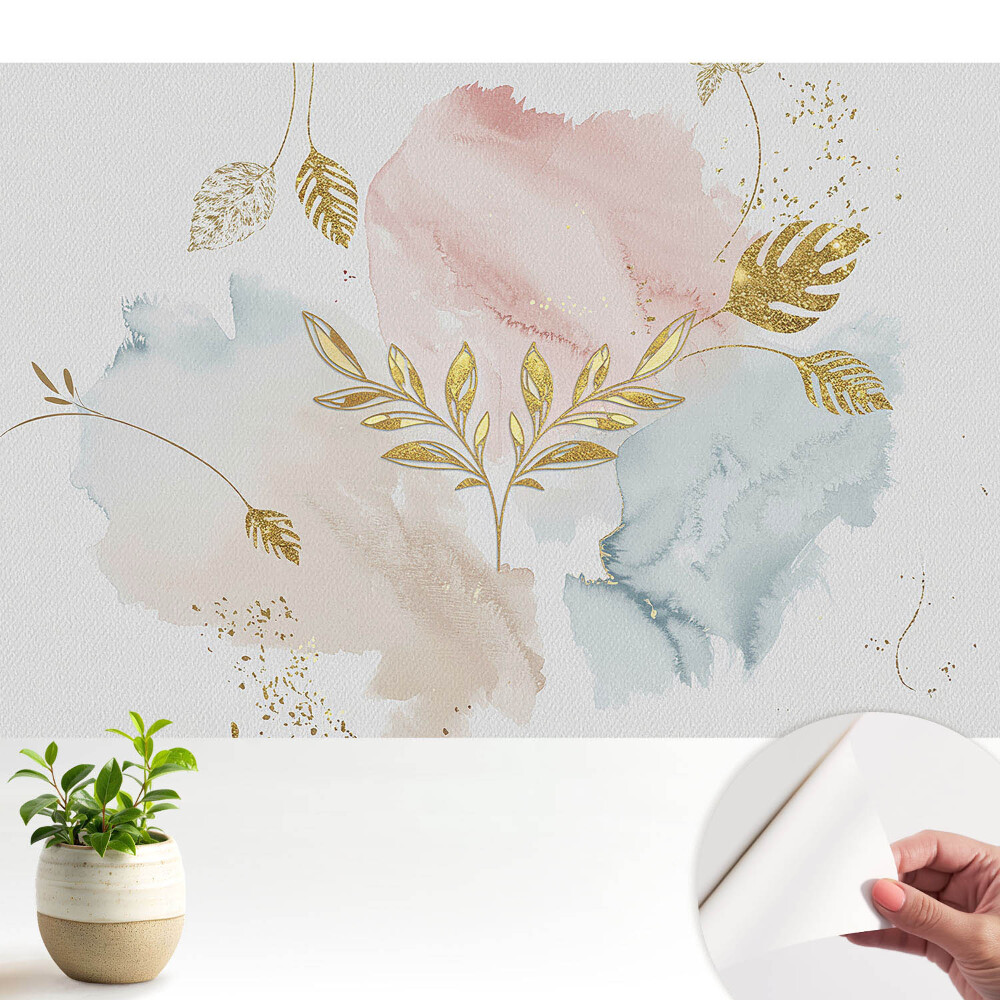 Tapeta Pastelové listy jemnosti elegancie