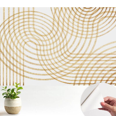 Tapeta do obývačky s dynamickým geometrickým vzorom a elegantným vrkočom