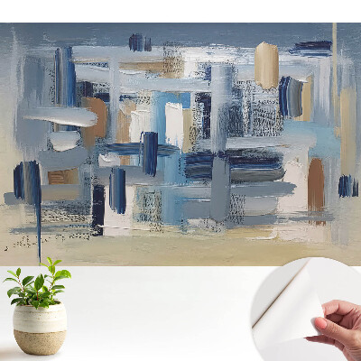 Luxusná tapeta s abstraktným farebným zložením vytvoreným štetcom