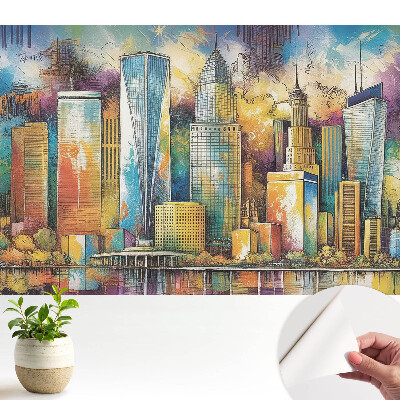 Luxusná tapeta Farebné mrakodrapy mesta energie