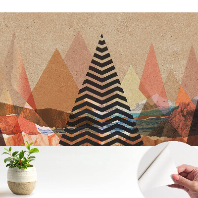 Luxusná tapeta s abstraktným motívom trojuholníkov vyvažujúcich harmóniu