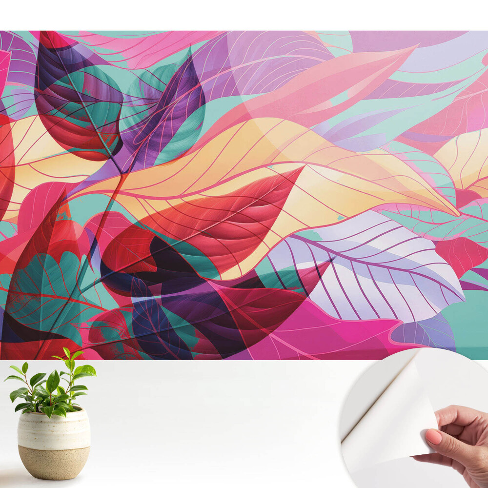 Tapeta Farebné listy v abstraktnom štýle