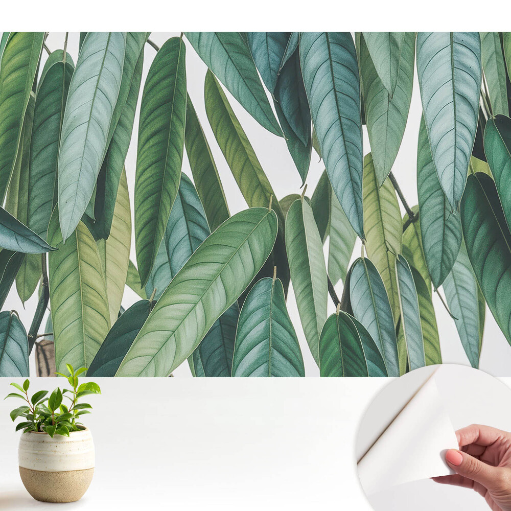 Tapeta do obývačky Zelené listy minimalizmus príroda