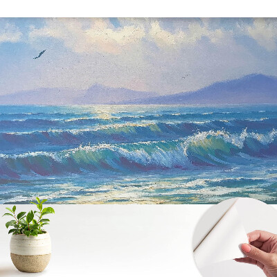 Tapeta Oceánska harmónia s motívom vĺn a hôr