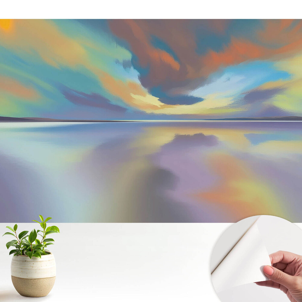 Luxusná tapeta Farby odrazu vody vytvárajú harmonickú krajinu