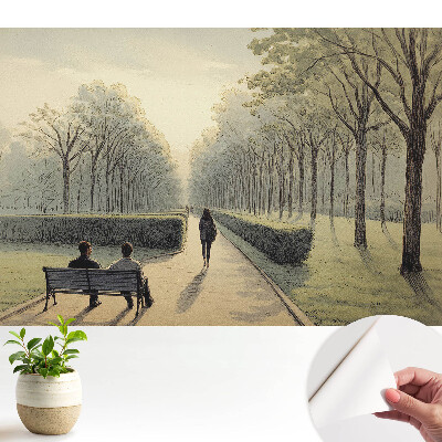 Luxusná tapeta Tichá prechádzka parkom