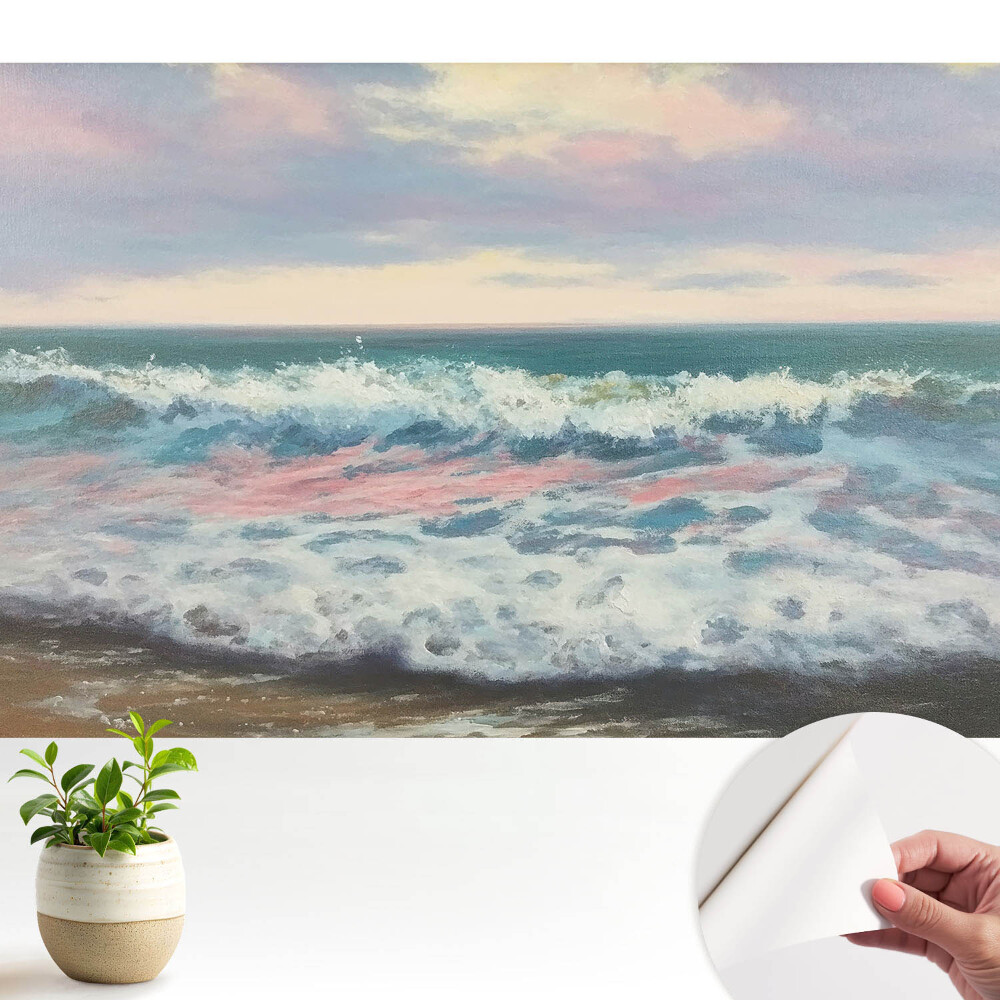 Tapeta Morské vlny v pastelových farbách