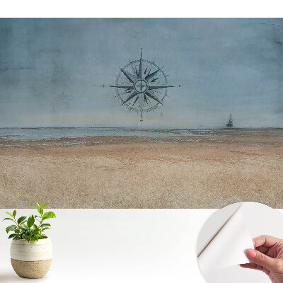 Tapety na stenu samolepiace s motívom kompasu a mora
