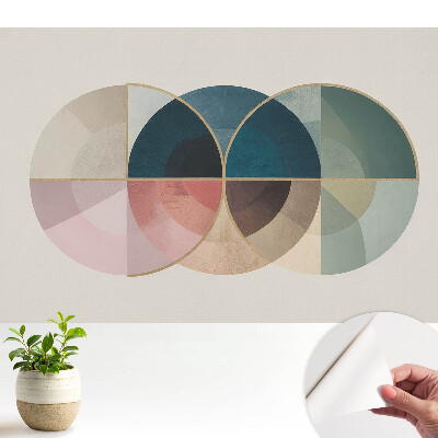 Tapeta do obývačky Farebné kolesá v modernom štýle