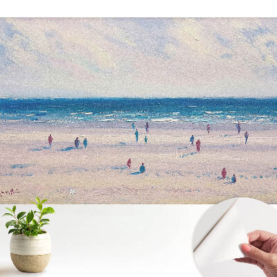 Tapety na stenu samolepiace Rozľahlá pláž pastelovej nostalgie