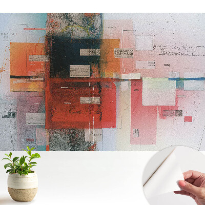 Tapeta na stenu samolepiaca s abstraktným motívom farieb a tvarov