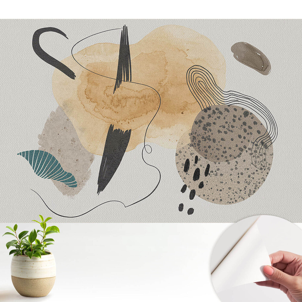 Tapeta do obývačky Farebné abstraktné moderné formy