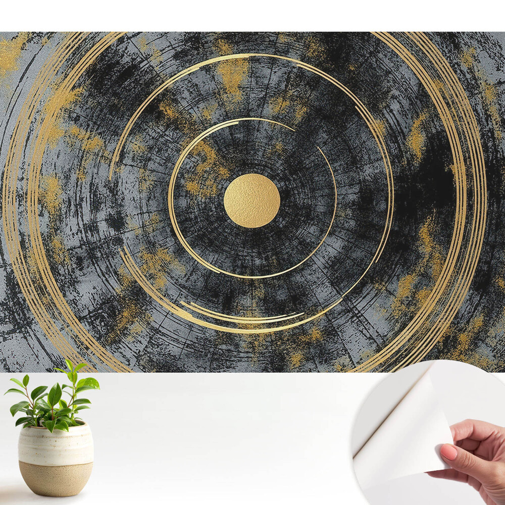 Luxusná tapeta Štrukturálne kruhy plné kontrastov