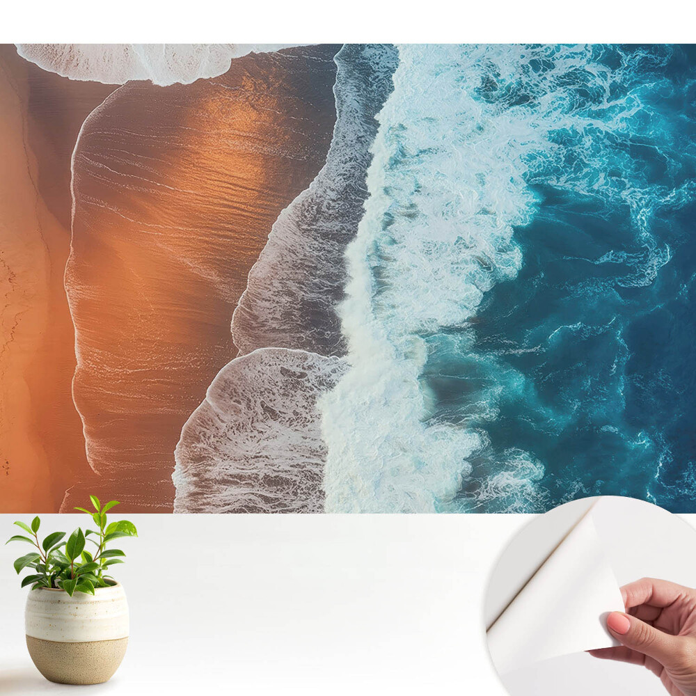 Tapety na stenu samolepiace Stretnutie vody a zeme, energia farieb