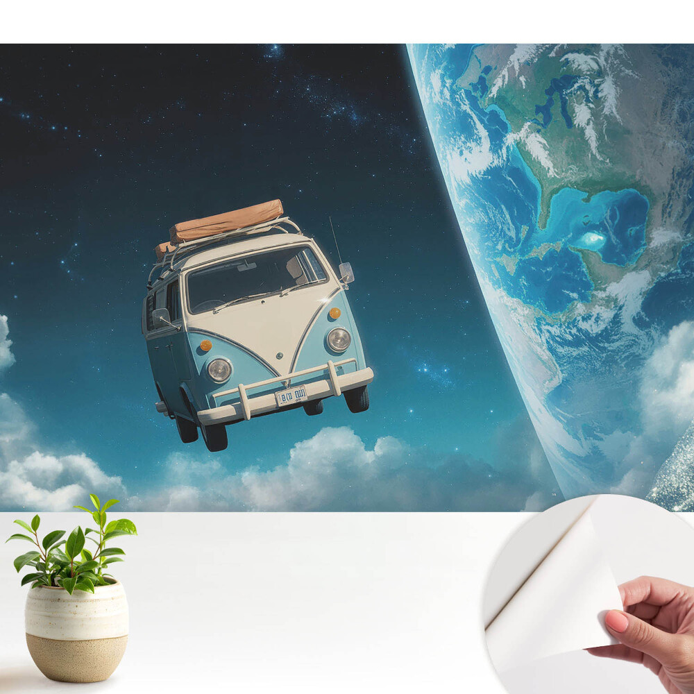 Tapety na stenu samolepiace Vesmírny výlet v karavane