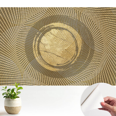 Tapeta do obývačky Geometrická abstrakcia v odtieňoch žltej