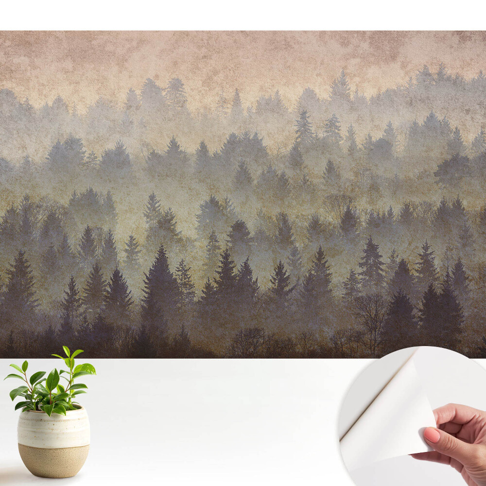 Luxusná tapeta Atmosférické lesy zahalené v hmle