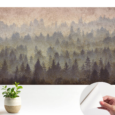 Luxusná tapeta s motívom atmosférických lesov zahalených v hmle