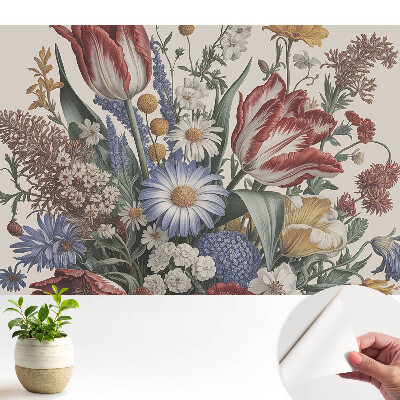 Luxusná tapeta Farebný kvetinový aranžmán v klasickom štýle