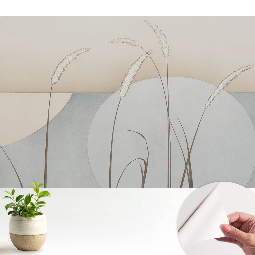 Tapeta Jemná prírodná krajina s kruhmi a trávami