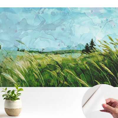 Luxusná tapeta Rustikálna lúka v akvareloch