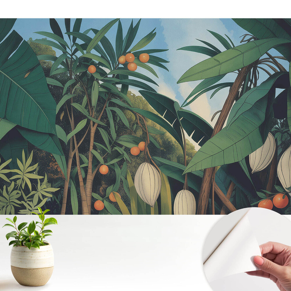 Luxusná tapeta Exotické listy a plody v trópoch
