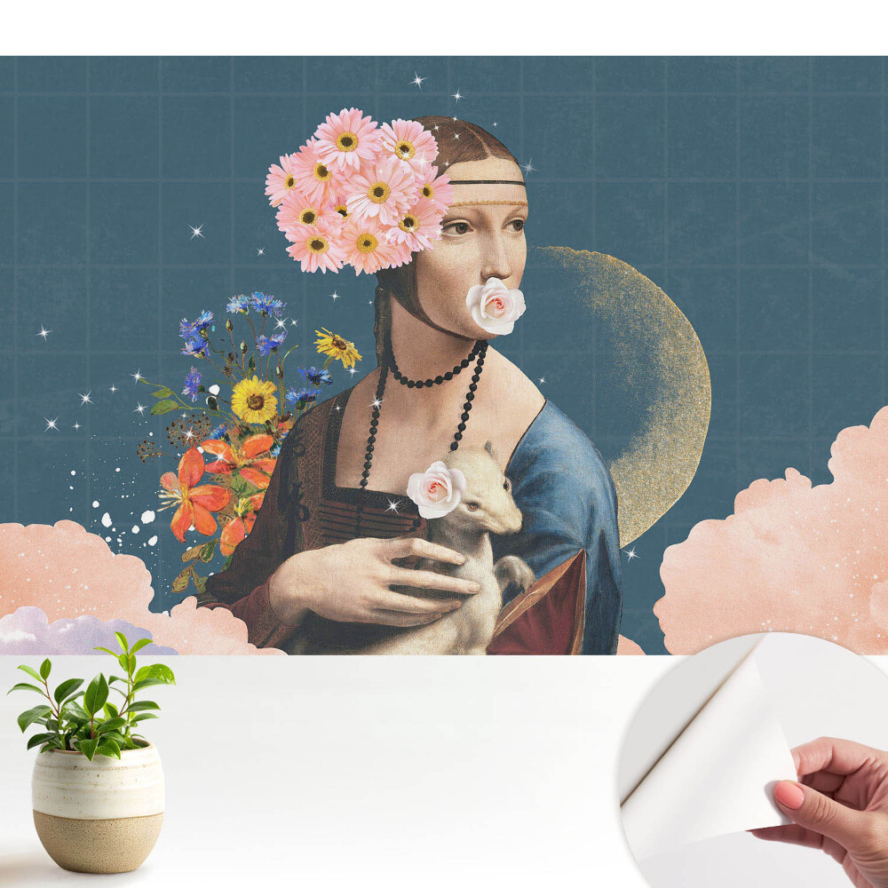 Tapeta do obývačky Kvetinový surrealistický portrét