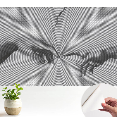 Tapeta so vzorom rúk v sústredených líniách