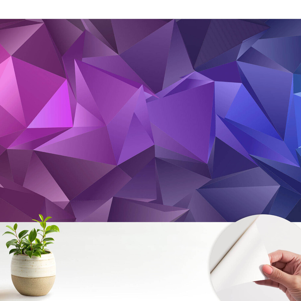Tapeta do obývačky s farebným geometrickým vzorom