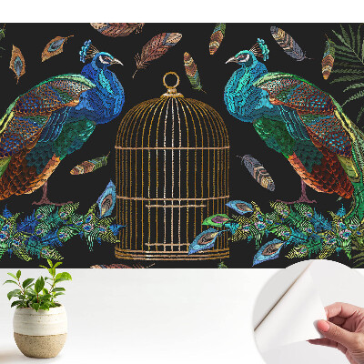 Tapeta Pávy medzi perím symetria