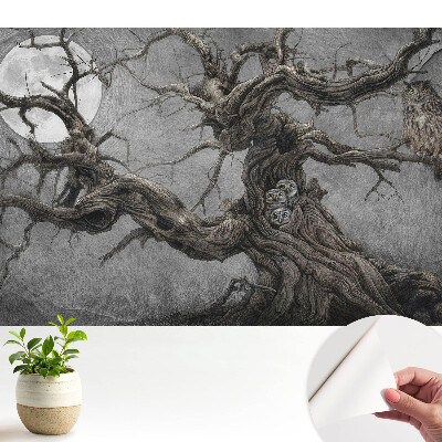 Tapeta Magická nočná scenéria so sovami